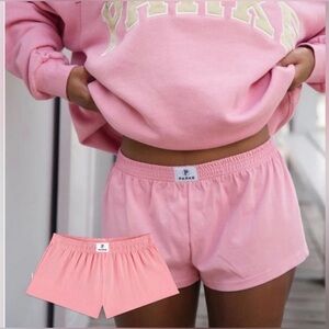 New PARKE Summerland Conch Pink Cotton Boxer Shorts Large L Limited Edition